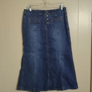 Y2K Gap Full Length Denim Skirt Size 6